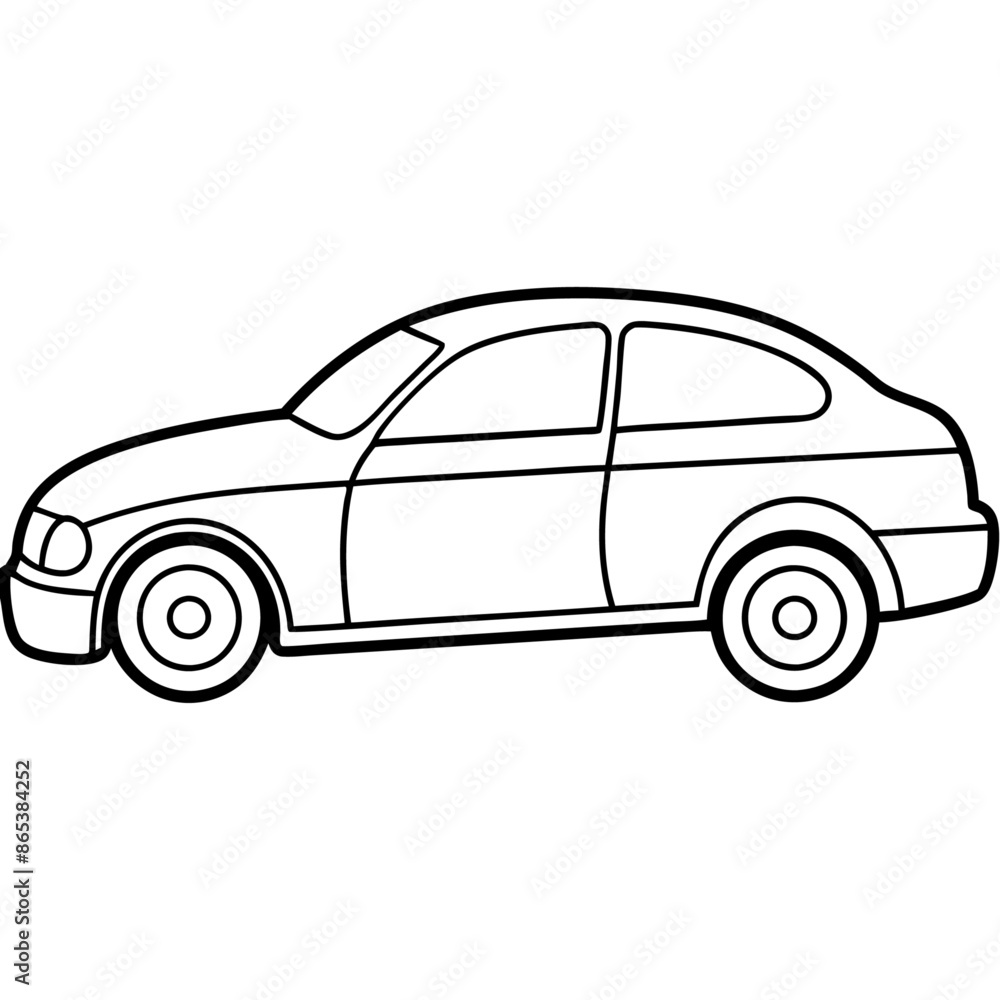 car outline coloring book page line art illustration digital drawing car outline coloring book page line art illustration digital drawing