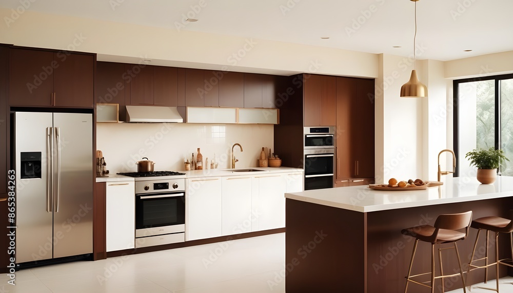 Fototapeta premium Photo interior modern design room 3d illustration