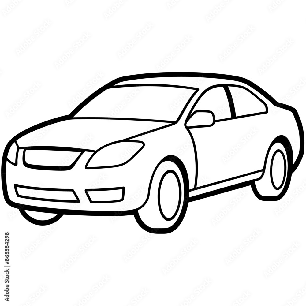 car outline coloring book page line art illustration digital drawing car outline coloring book page line art illustration digital drawing