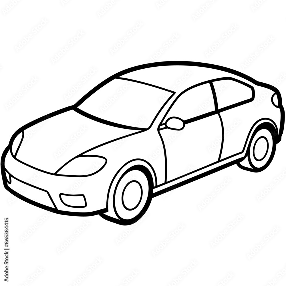 car outline coloring book page line art illustration digital drawing car outline coloring book page line art illustration digital drawing