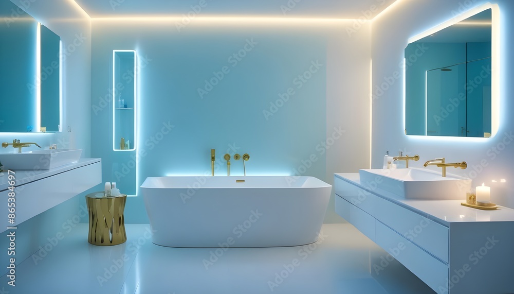 Photo interior modern design room 3d illustration Photo interior modern design room 3d illustration