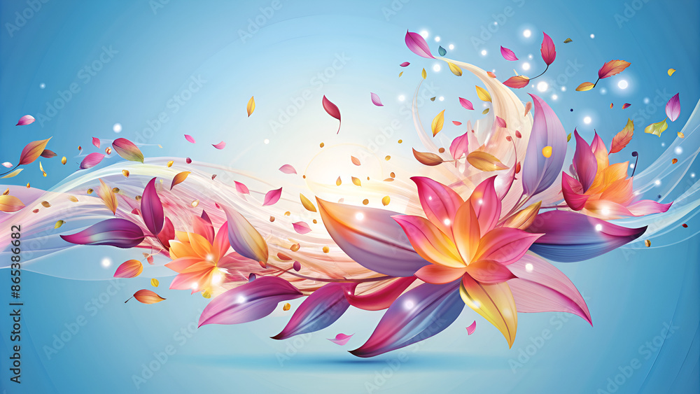 Beautifully dancing petals vector material Beautifully dancing petals vector material