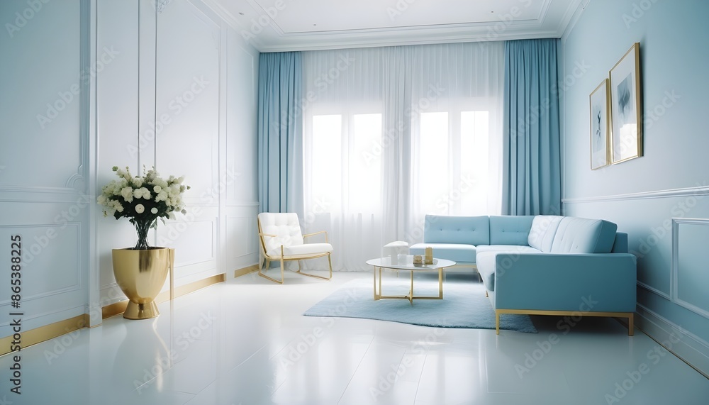 Fototapeta premium Photo interior modern design room 3d illustration