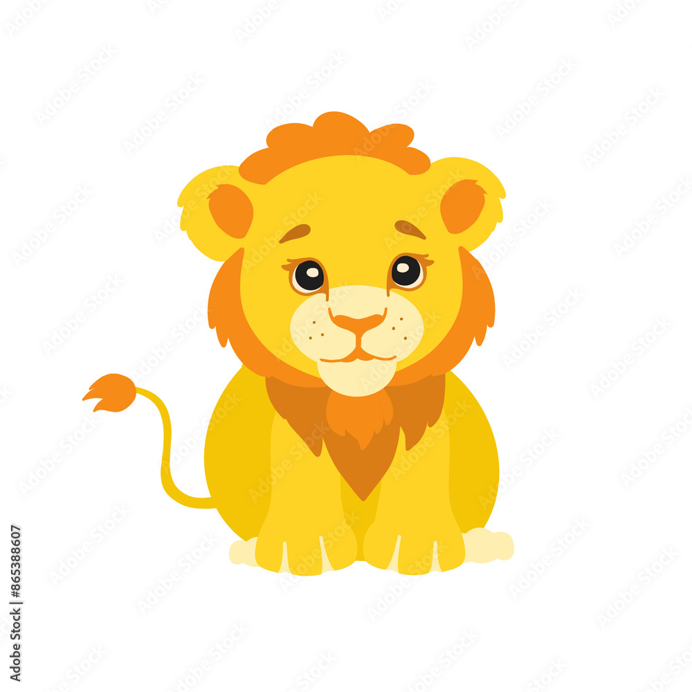 Cute lion, for children illustration Cute lion, for children illustration