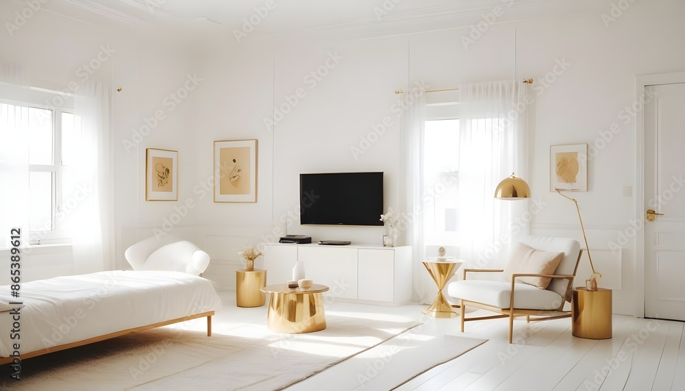 Photo interior modern design room 3d illustration Photo interior modern design room 3d illustration
