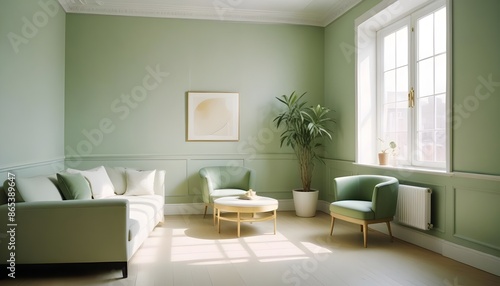 Photo interior modern design room 3d illustration