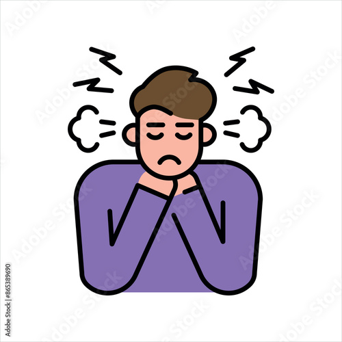 Stress line black icon Sign for web page