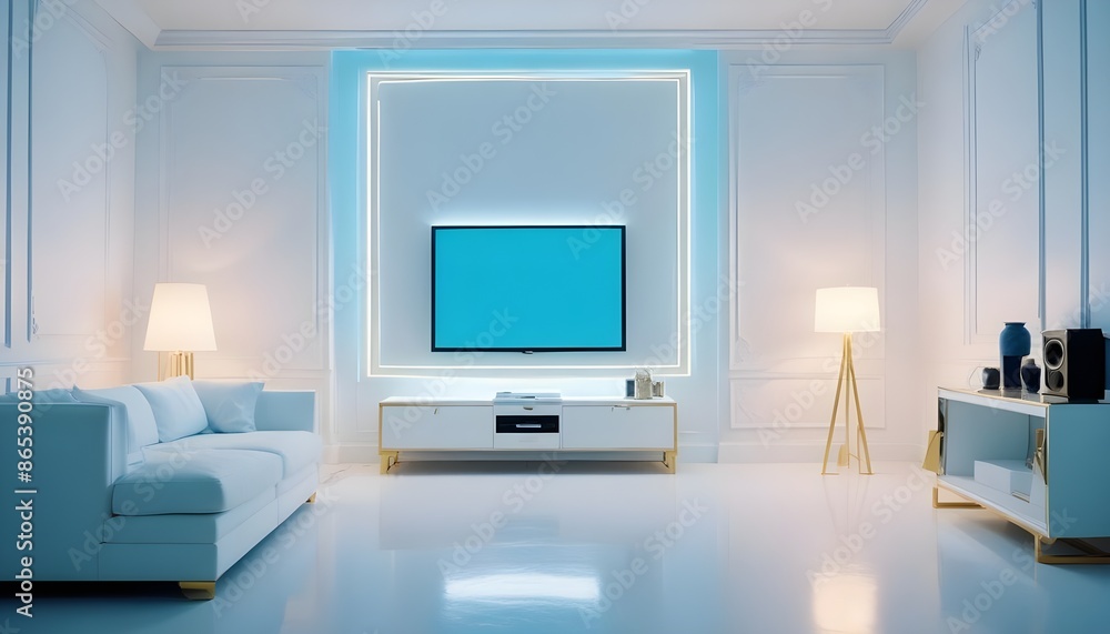Photo interior modern design room 3d illustration Photo interior modern design room 3d illustration