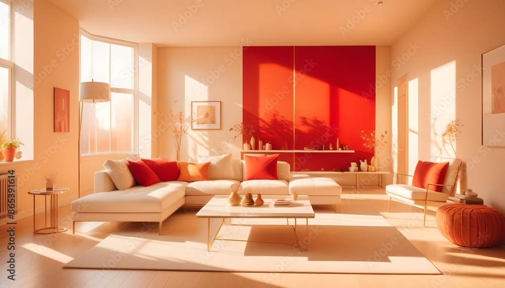 Photo interior modern design room 3d illustration