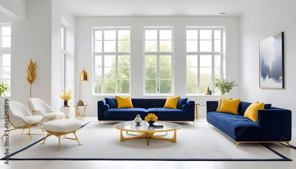 Photo interior modern design room 3d illustration Photo interior modern design room 3d illustration