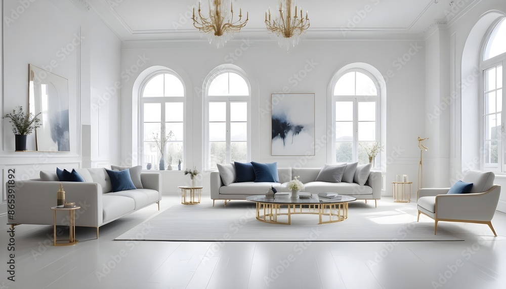 Photo interior modern design room 3d illustration Photo interior modern design room 3d illustration