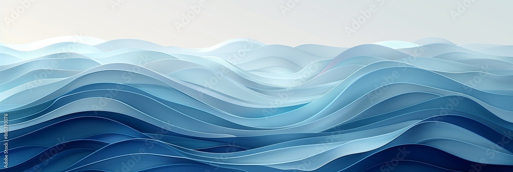 abstract vector pattern of waves in shades of blue abstract vector pattern of waves in shades of blue