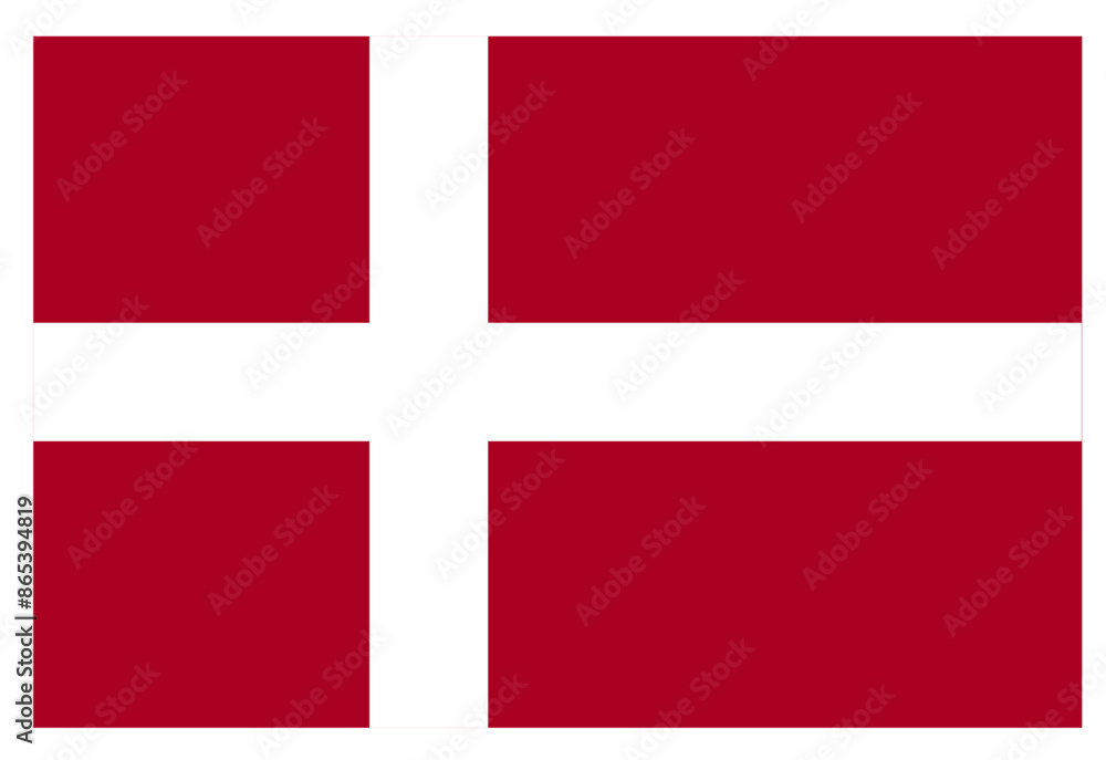 Danish flag in flat style. Vector Illustration. Danish flag in flat style. Vector Illustration.