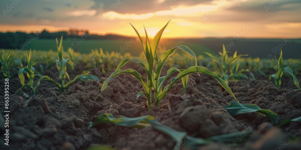 Corn Field at Sunset Corn Field at Sunset