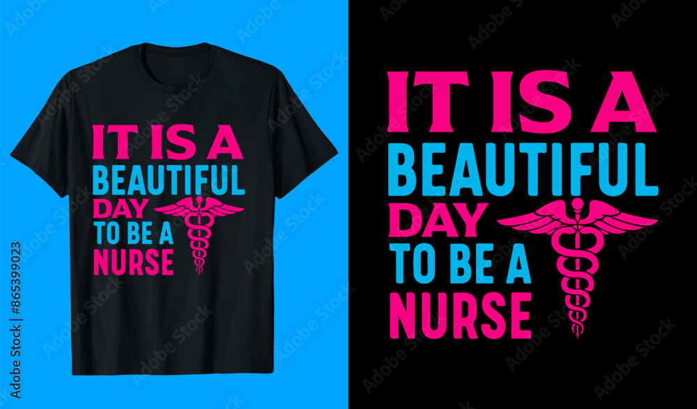 Fototapeta premium Nurse T shirt Design Typography Design