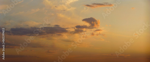 Attractive Colorful Sunset with Cloudy Sky. Peaceful Evening Scene Over Countryside. Stunning Sky with Dramatic Clouds. Beautiful Sunset Reflecting in Nature.