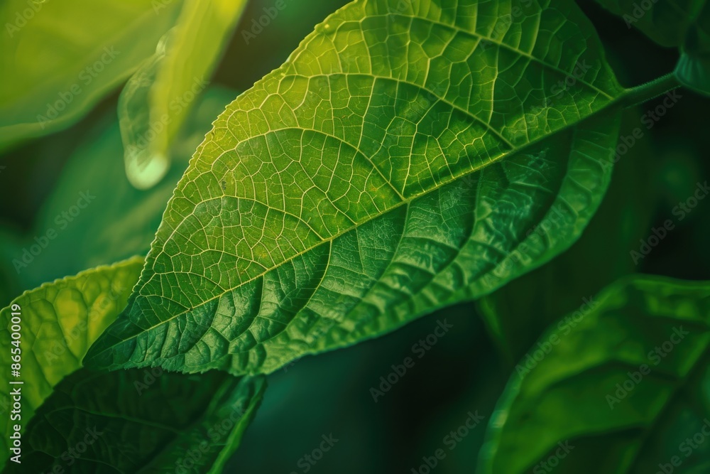Fototapeta premium Leaf with water droplet