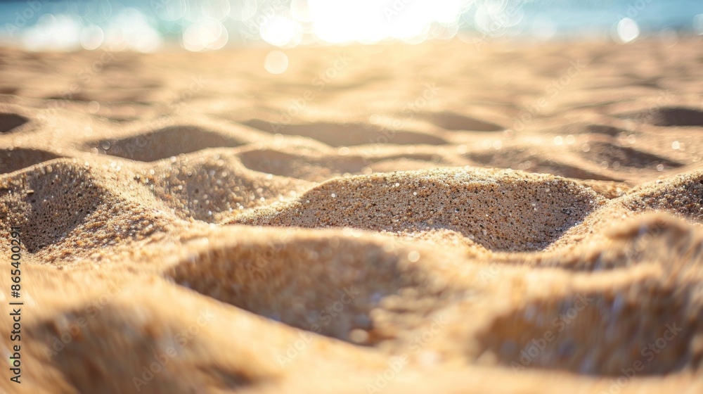 Fine beach sand in the summer sun Fine beach sand in the summer sun
