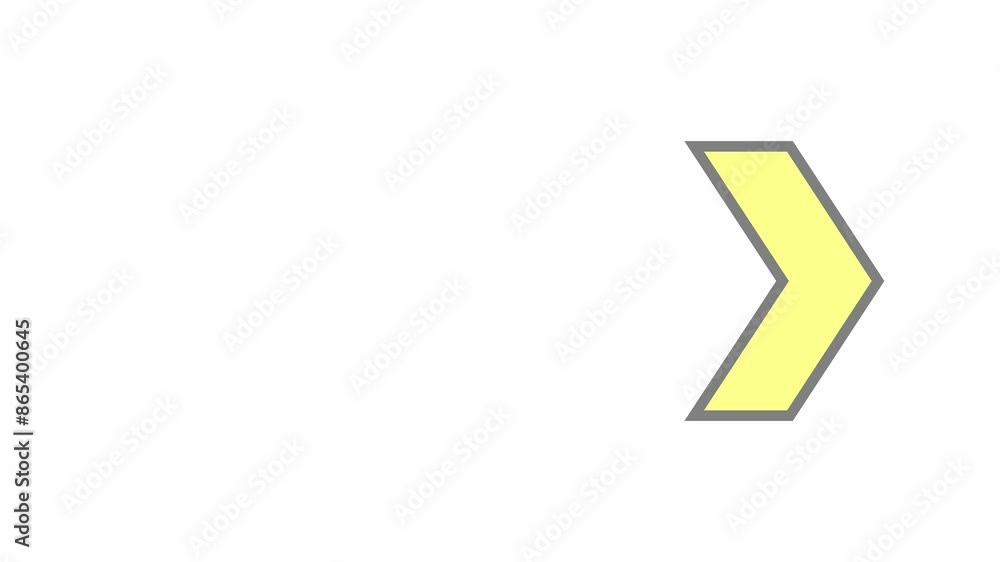 4K white background arrow animation pop up and disappear for sign road 4K white background arrow animation pop up and disappear for sign road