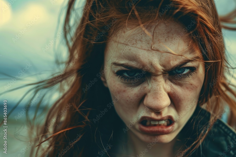 Woman with red hair Woman with red hair