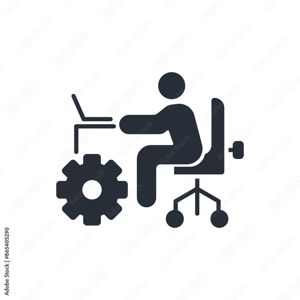 it manager icon. vector.Editable stroke.linear style sign for use web design,logo.Symbol illustration. it manager icon. vector.Editable stroke.linear style sign for use web design,logo.Symbol illustration.