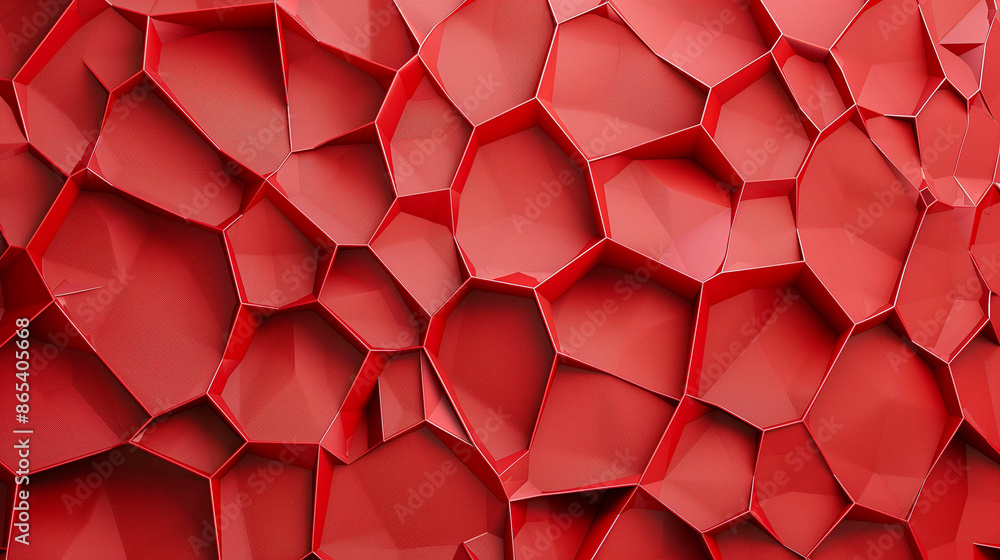 Red Geometric Wall Pattern Red Geometric Wall Pattern