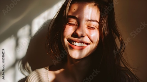 Young Woman Smiling with Su...