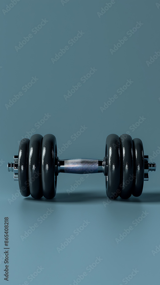 gym weights on blue background gym weights on blue background