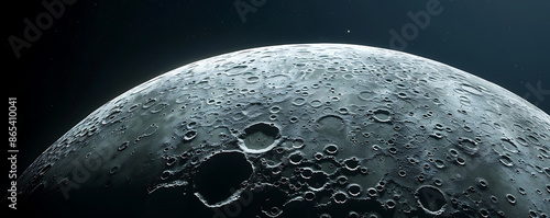 Close up of Volcanic Moon Surface with Intricate Details