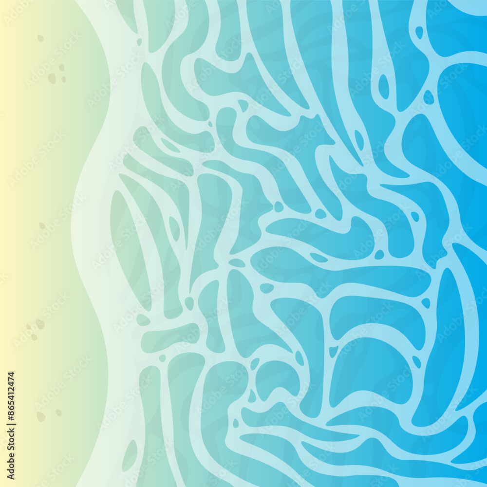 Abstract Summer Wallpaper Poster Background Ocean Water Blue Sand Beach Vector Design Abstract Summer Wallpaper Poster Background Ocean Water Blue Sand Beach Vector Design