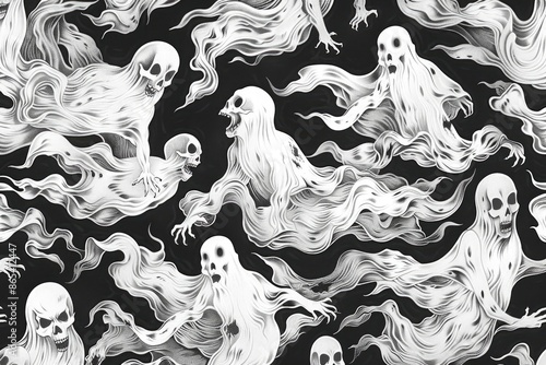 Group of ghosts photo