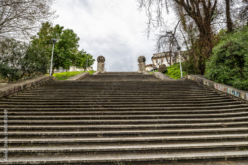 Monumental stairway escadas monumentais de Coimbra at the University of Coimbra in Portugal