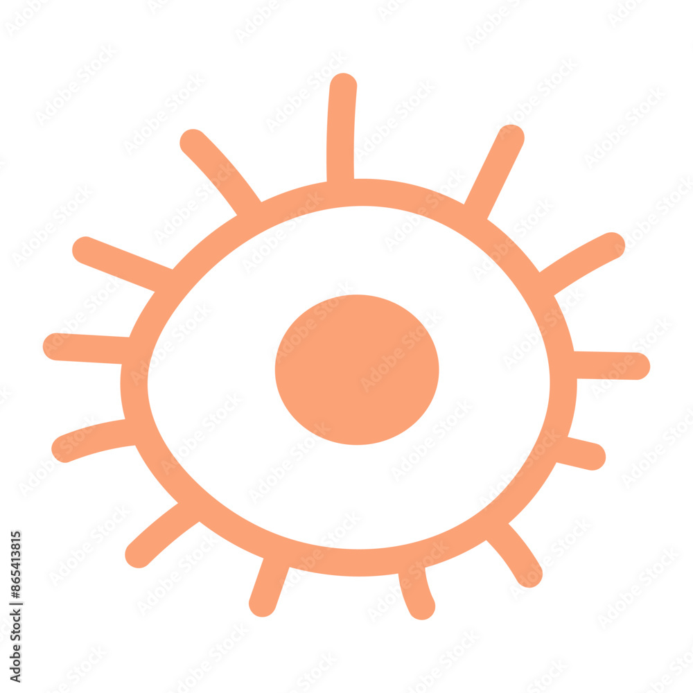 Eye sign yoga element hand drawn Eye sign yoga element hand drawn