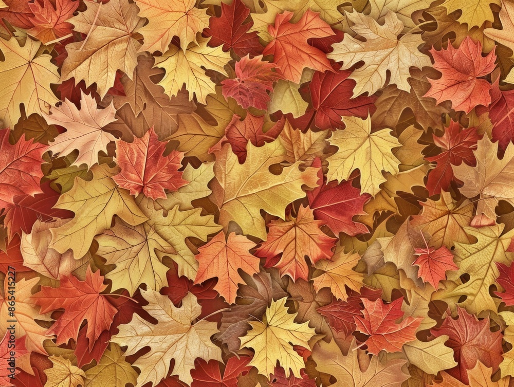 Autumn leaves scattered on ground Autumn leaves scattered on ground