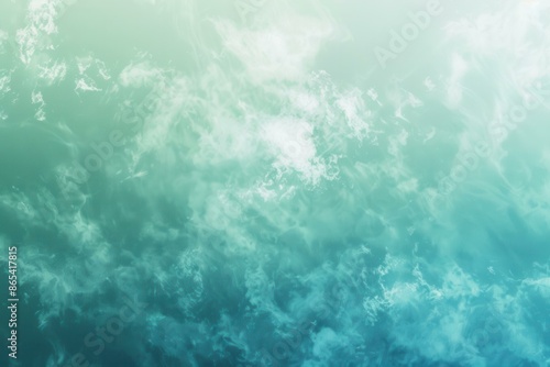 Abstract Blue and Green Cloudy Sky Background for Creative Projects