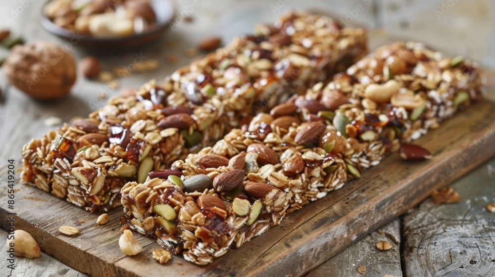 Nutty granola bars made with avocado oil for a boost of monounsaturated fats. Nutty granola bars made with avocado oil for a boost of monounsaturated fats.