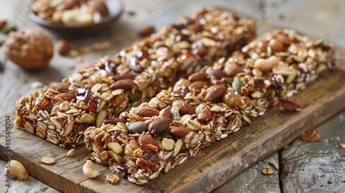 Nutty granola bars made with avocado oil for a boost of monounsaturated fats.