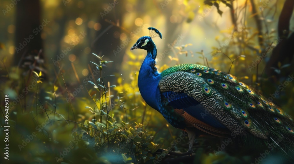 Peacock in the forest