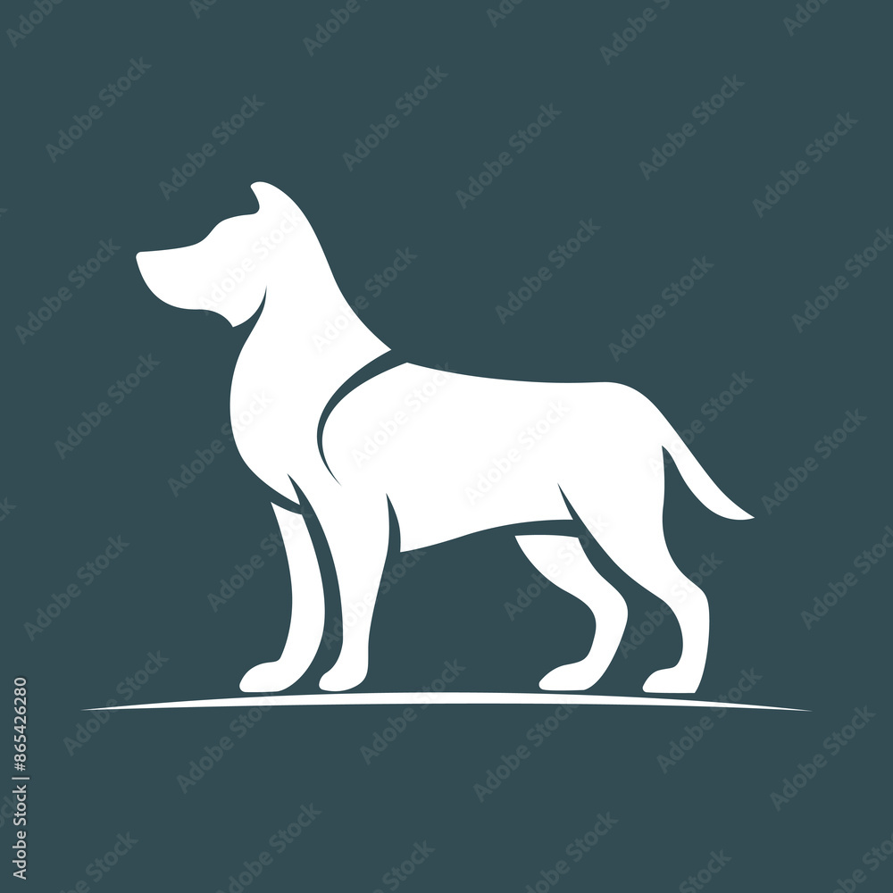 Fototapeta premium dog logo silhouette brand vector