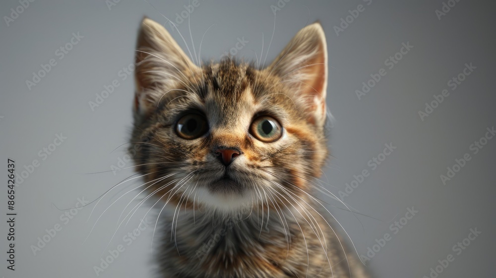 Curious cat on a clear background Curious cat on a clear background