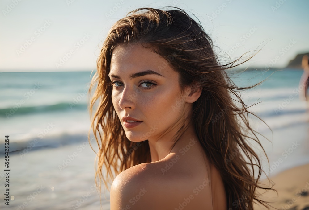 Beautiful Woman at Beach Beautiful Woman at Beach