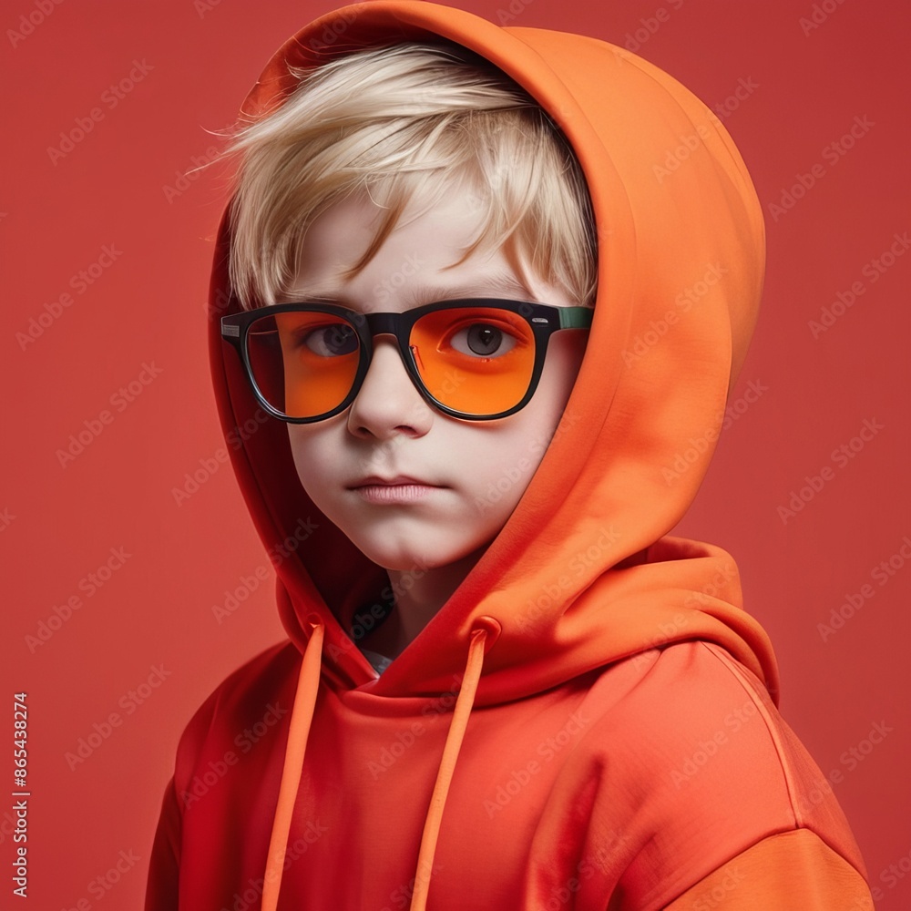 little boy isolated background, Generative Ai little boy isolated background, Generative Ai