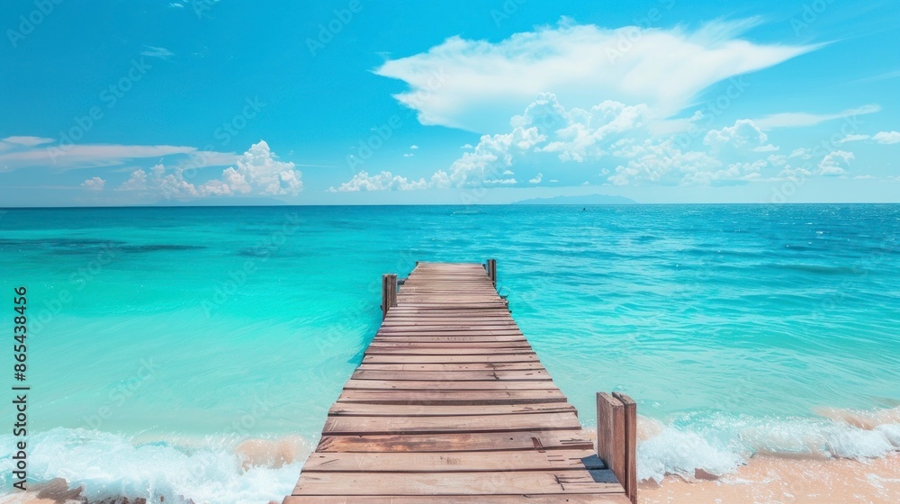 cute wooden pier with crystal clear waters cute wooden pier with crystal clear waters