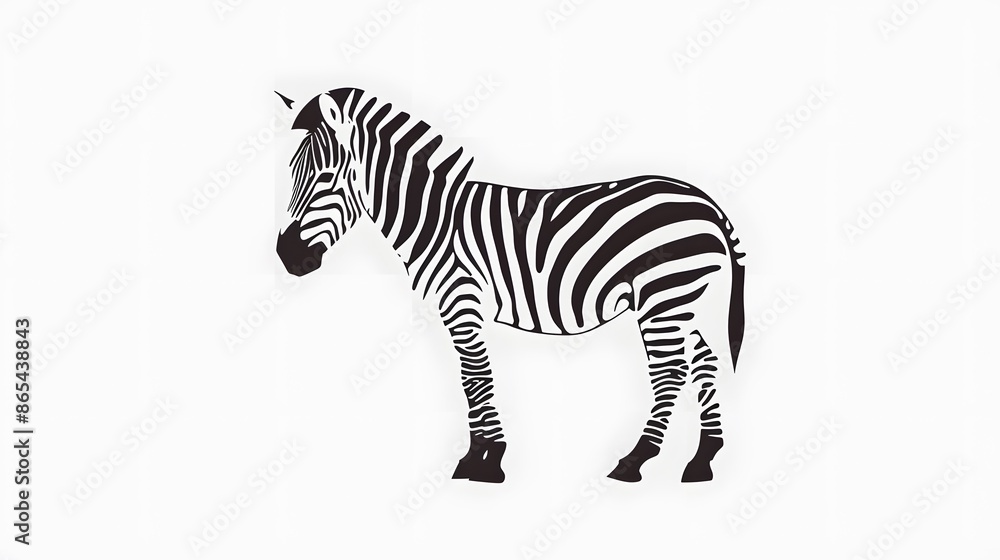 Obraz premium Zebra logo. Isolated zebra on white background. 