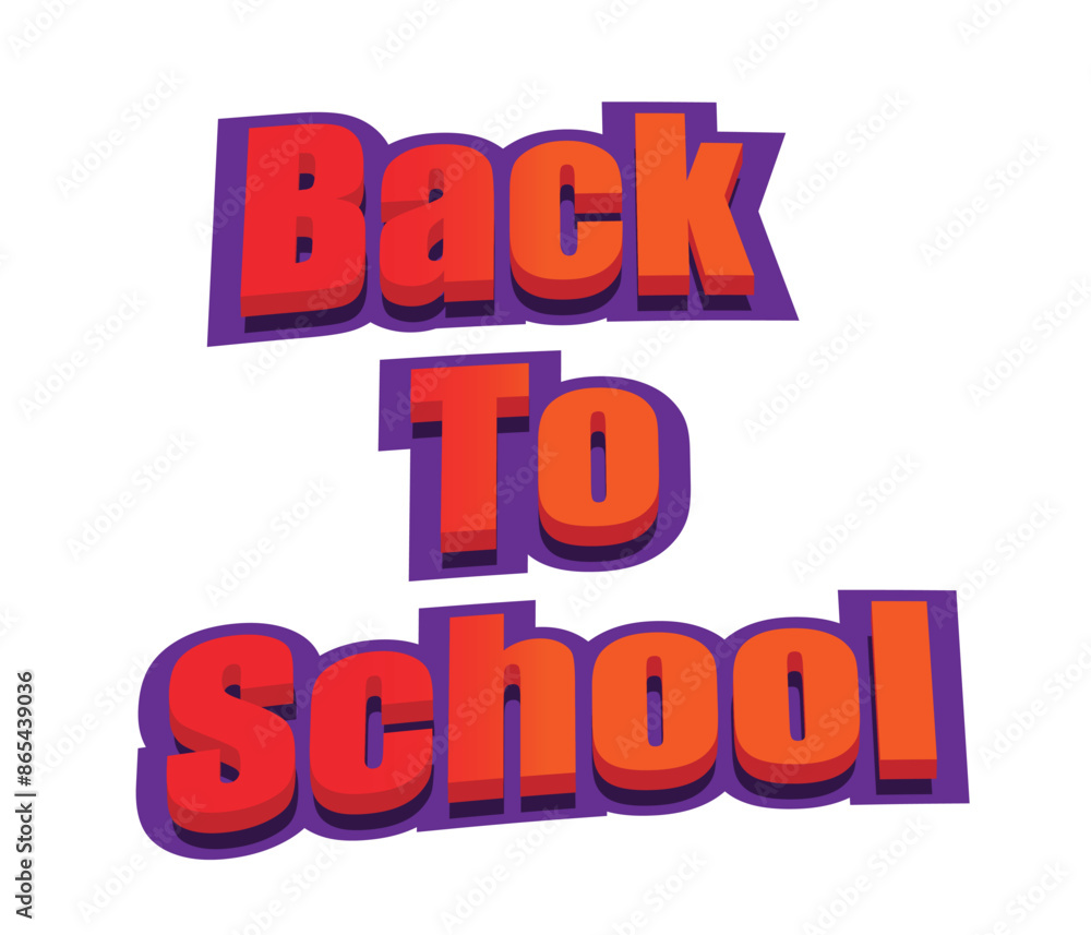 Editable text effect - Back To School 3d Traditional Cartoon template style premium vector Editable text effect - Back To School 3d Traditional Cartoon template style premium vector