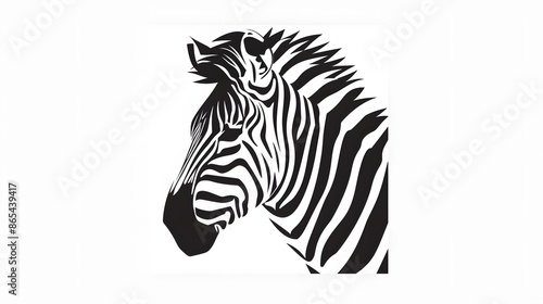 Wallpaper Mural Zebra logo. Isolated zebra on white background.  Torontodigital.ca