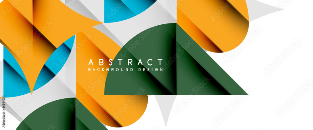 Minimal geometric elements on white. Petals, round triangles, star Minimal geometric elements on white. Petals, round triangles, star