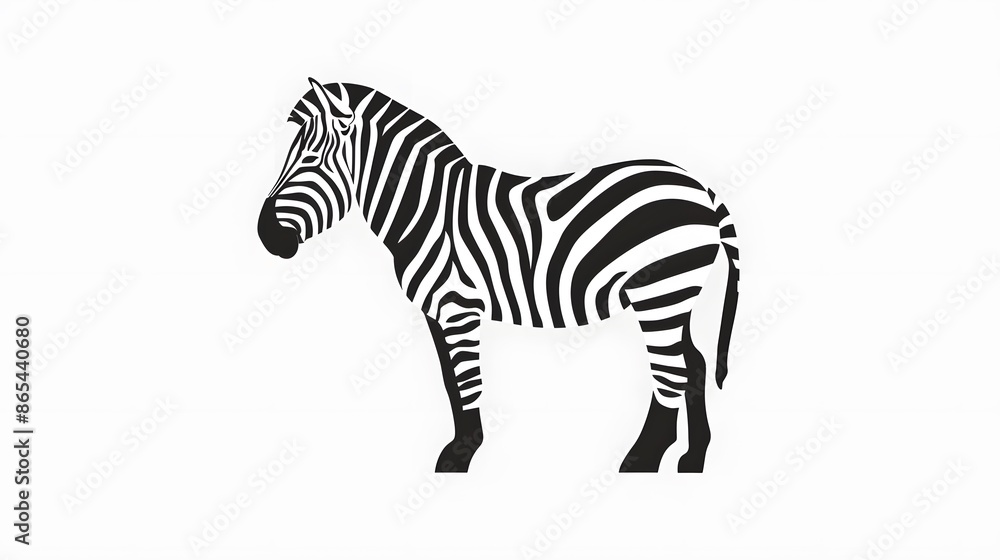 Fototapeta premium Zebra logo. Isolated zebra on white background. 