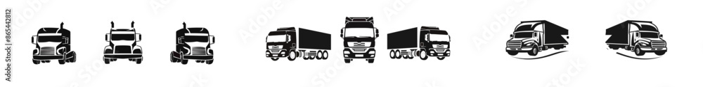 Black logo template for your big truck design Black logo template for your big truck design