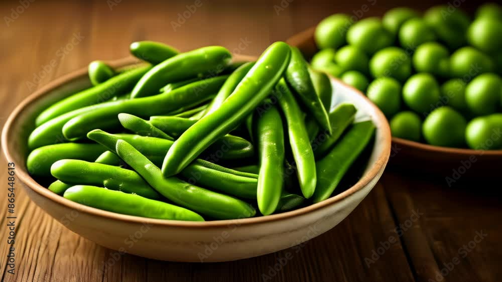 Freshly harvested green beans ready for a healthy meal Freshly harvested green beans ready for a healthy meal